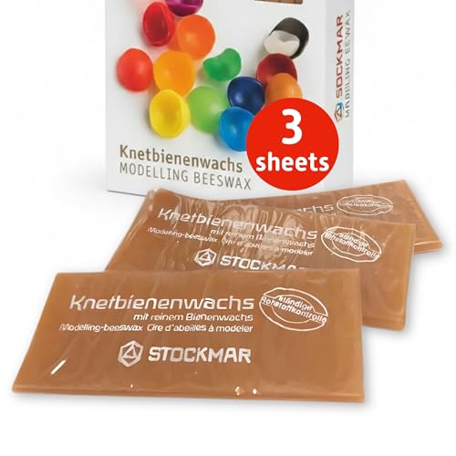 STOCKMAR Bundle Modeling Beeswax - 3 Pieces Natural Color - Waldorf Wax