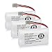 3-Pack iMah Ryme B9 Cordless Phone Battery for Uniden BT-1007 BT-1015 BT-904 BBTY0460001 BBTY0510001 BBTY0624001 BBTY0700001 DCX150 DECT1500 D1484 Panasonic HHR-P506 HHR-P506A Home Handset Telephone