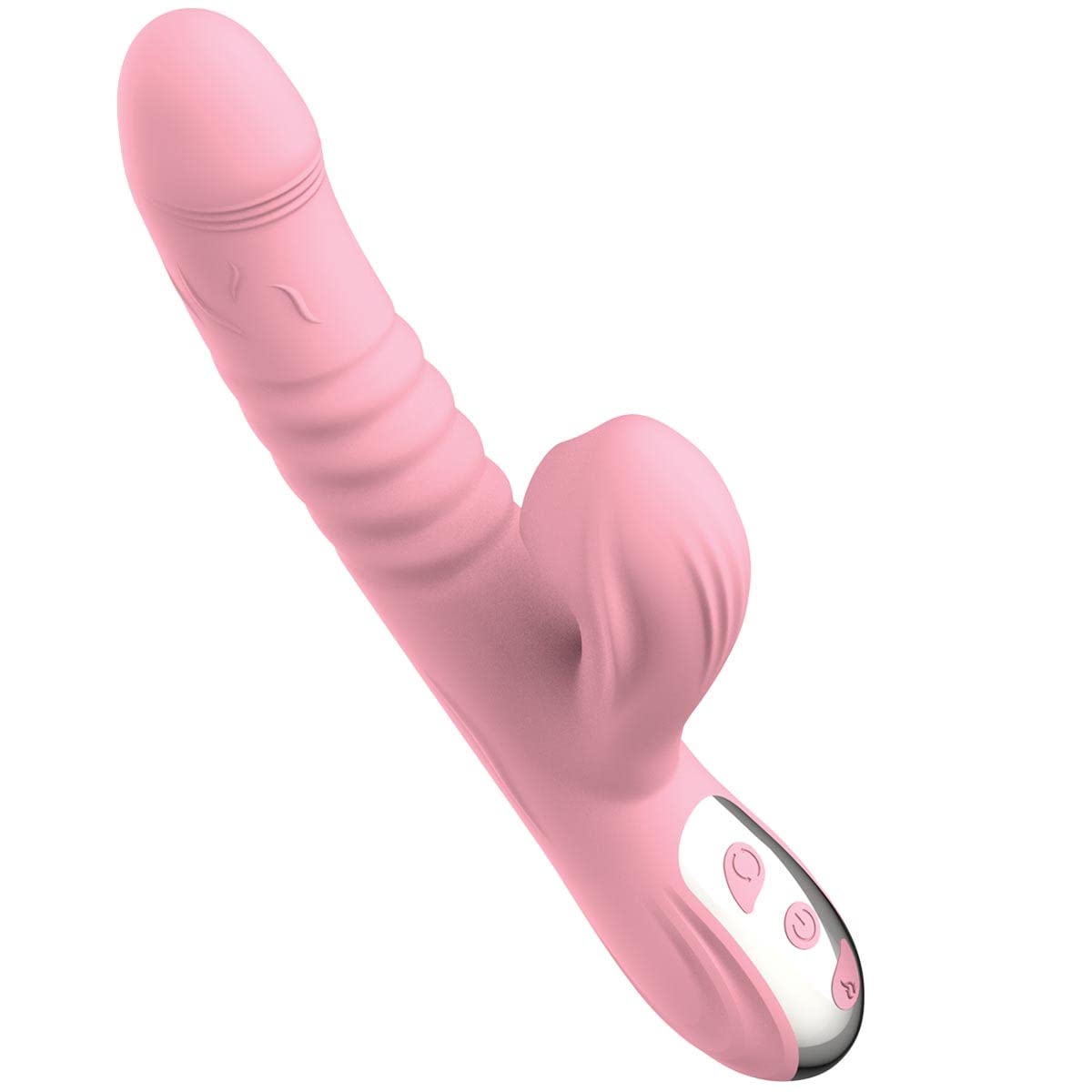 AAKOMA Vibratori a spinta Giocattolo sessuale, Giocattoli stimolatore clitorideo, Vibratorter con 36 frequenze Vibrazione succhiante e 3 velocità Vibratore punto G telescopico Giocattolo anale Pink