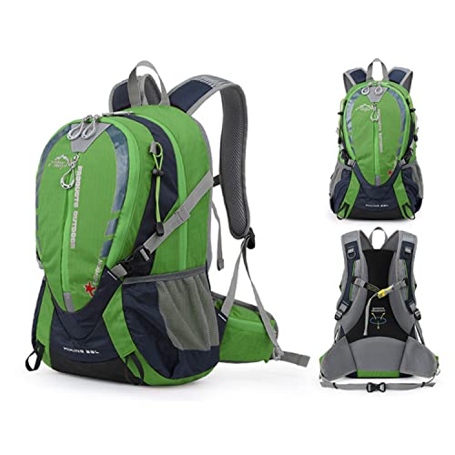 MYMM Zaino da Trekking 25 Litri Impermeabile Ultraleggero per Campeggio, Sport All'aria Aperta e Alpinismo (Verde)