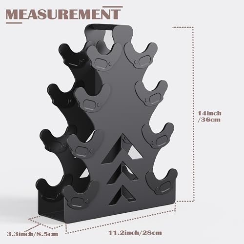 Small Metal Dumbbell Rack Heavy Duty Dumbbell Stand Weight Stand for Dumbbells, Tree Shape Dumbbell Storage Rack, Rack Only(4 Tier)