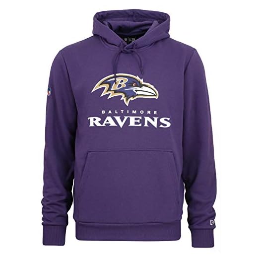 New Era - NFL Baltimore Ravens teamlogotyp och namn huvtröja – lila, lila, L