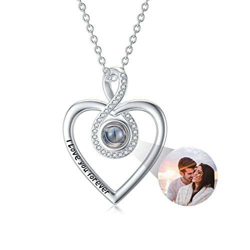 Dorunmo Personalized Photo Projection Pendant Necklace...