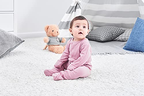 ACESTAR Newborn Baby Footed Pajamas with Mitten Cuffs - Cotton Snap-Up Baby Sleepers for Sleep and Play Footies 0-12 Months3