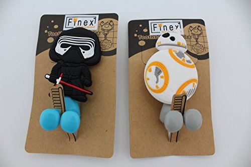 Finex 2 Pcs Set Star Wars Kylo Ren & Bb-8 Droid Toothbrush Holders With Suction Cup For Wall In Bathroom At Home #TOP1