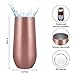 Lifecapido 2 Pack Insulated Tumblers, 12oz Stemless Champagne Flutes, Stainless Steel Tumblers, Insulated Glass for Birthday Party, Wedding, Christmas (Rose Gold)
