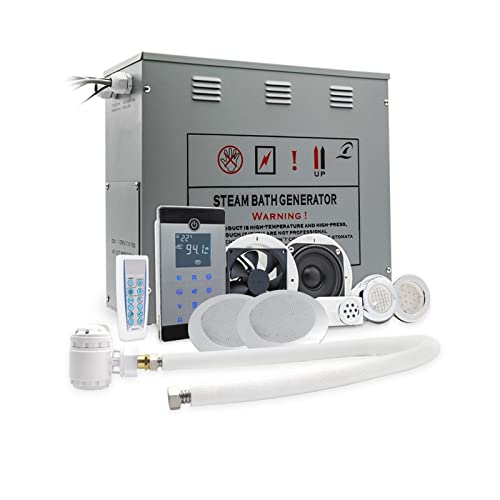 Badkamer Sauna Machine Sauna- Heizung 4. 5 kW ac Wet Dampfbad Sauna Generator mit Duschbad Zubehör Messing Sicherheitsventil Auto Drain Dampfer Steamer Spa Generator (Color: VSC045- 4.5KW- HP)