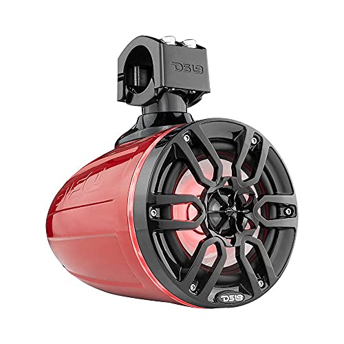 Image of DS18 NXL-X6TP /RD Hydro 6.5 inch Marine Towers with Integrated RGB LED Lights High Performance, Marine Grade IP65 Rated, 300 W Max 150 W RMS 4 Ohms (Pair)