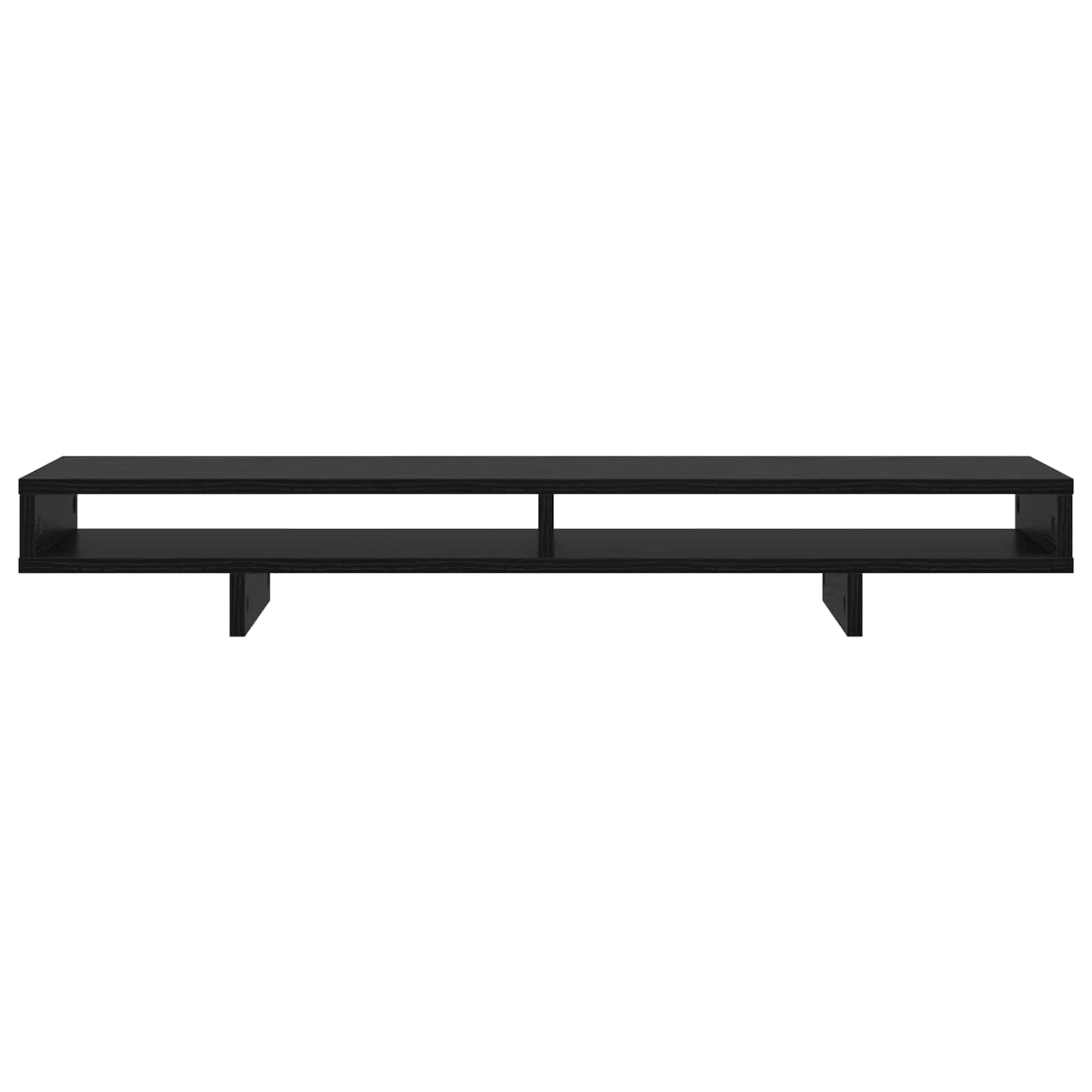 vidaXL Monitor Halterung Schwarz 100 x 27 x 15 cm Holzwerkstoff, Wohnzimmer, moderner rechteckiger Schreibtisch-Organizer, ergonomischer Monitorständer, Stabiler Laptop-Halter