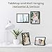 upsimples 5x7 Picture Frame Set of 3, Made of High Definition Glass for 5 x 7 Black Frames, Wall and Tabletop Display Thin Border Photo Frame for Home Décor