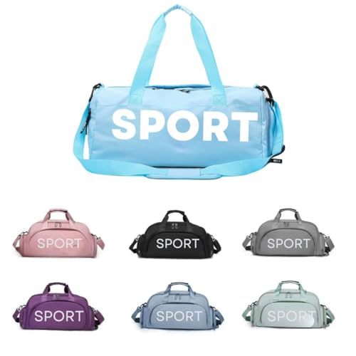 Bolsa Esportiva Mochila Mala De Treino Impermeável Premium Original - Bag Porta Tênis Ajustável Bolsos Laterais Resistente Academia Boxe Atividade Fitness Caminhada Grande Viagem (AZUL)