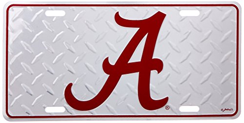 NCAA Alabama Crimson Tide Diamond Plate Car Tag