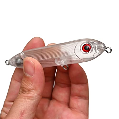 Lure Blanks Crankbaits,20Pcs Crankbait Blanks Unpainted Fishing Lures With 3D Fishing Eyes,Walleye Trout Bass Fishing Topwater Lures Blank Hard Lures,3.54In,0.35Oz #TOP2