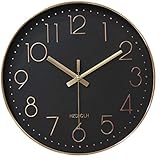 【Design】 Durchmesser in 30 cm, die großen arabischen Ziffern ermöglichen es Ihnen, es auch von weiter entfernt klar zu sehen. Ideal für die Dekoration von Wohnzimmer, Küche, Büro, Schlafzimmer.