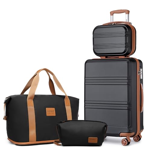 Kono 4-Piece Luggage Set, Lightweight ABS Hardshell 12 Kono 4-Piece Luggage Set, Lightweight ABS Hardshell 12