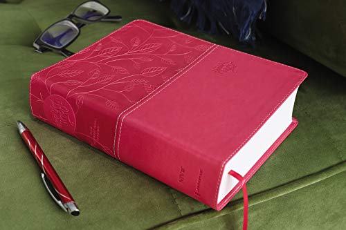 NIV, Beautiful Word Bible, Large Print, Leathersoft, Pink: 500 Full-Color Illustrated Verses
