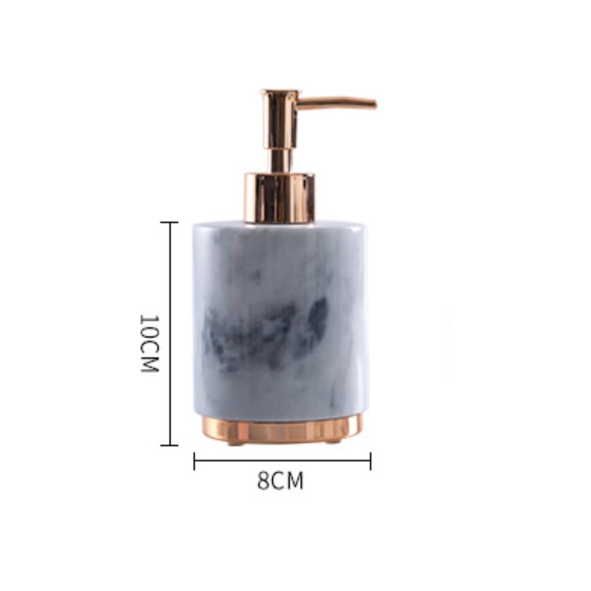 Dispenser Sapone Ricaricabile Bottiglia di Sapone in Marmo per Bagno, Dispenser, Pompa Adatta A Qualsiasi Liquido Quotidiano Dosatore Liquido(Black)