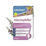 sanotact Mönchspfeffer Tabletten hochdosiert – 15 mg Vitex Agnus Castus – mit Vitamin B6, Magnesium & Pantothensäure – zur Regulierung der Hormonaktivitäten – vegan – 60 Tabletten – Made in Germany