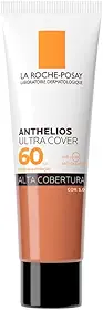 La Roche-Posay, Ultra Cover, Protetor Solar com Cor e Performance de Maquiagem, 12h de cobertura de base em uma única camada, Textura Fluida, Oil free, Toque Seco, FPS60, 30g