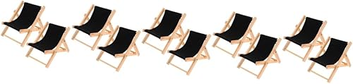 Toyvian 10 Pcs Mini Beach Chair Adjustable Chair Mini Miniatures Chair Mini Chair Phone Holders Mini Stand Mini Furniture Desktop Phone Rack Canvas