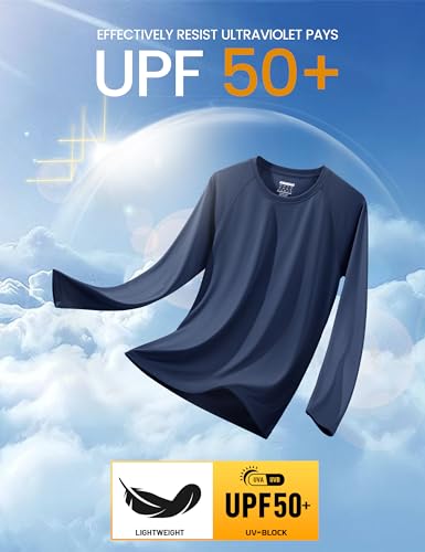 Image of MAGCOMSEN Men's Long Sleeve Shirts UPF 50+ UV Sun Protection Athletic Shirts for Hiking Running Workout Rash Guard