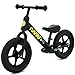 XJD Bicicletta per Bambini dai 18 Mesi ai 5 Anni Regolabile in Altezza Leggera Senza Pedali Balance Bike per Ragazzi Ragazze Regalo Balance Bike Equitazione Giocattolo (nero 2)