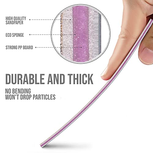 Morary Nail File 100/180 Grit Nail Files For Natural Nails Acrylic Nails Double Sided Emery Board Fingernail Files Limas Para Acrilico 12 Pack #TOP2