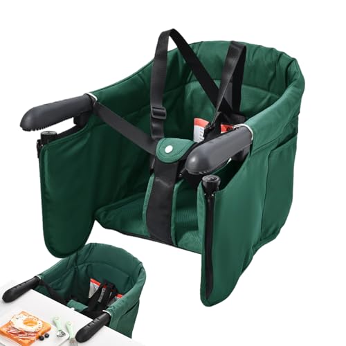 Hook on High Chair for | Booster Seat with Safety Straps | Folding Table High Chair Clip On for Dining Table at Home or Restaurant