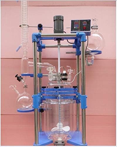 GOWE Borosilicate Glass Reaction Kettle,Cylindrical Glass Reaction Reactor,100L