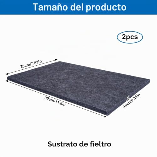 Miniatura 2 de Petglimmer 2 Piezas Juego De Punzones, 30 X 20 Cm Juego De Base De Fieltro, Madera Punzon Infantil, Punzón Con Mango De Madera 7.1 Cm, Juego De Base De Fieltro Para Niños Y Adultos