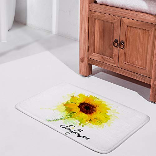 Tapis de bain jaune moelleux lavable grand teint pour maison - 3