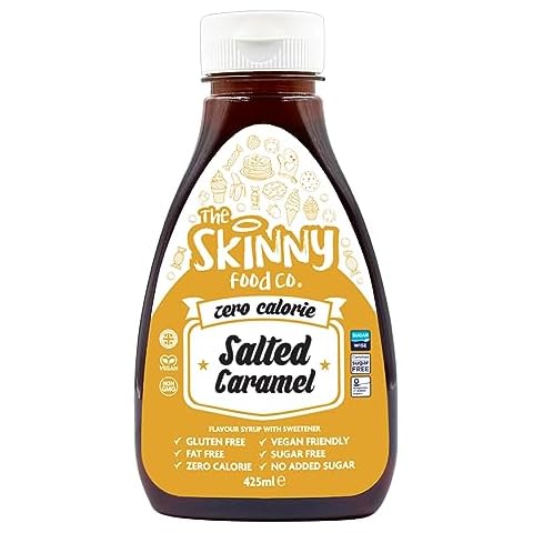 Skinny Food Salted Caramel Syrup Dessert Topping Sugar Free Zero Calories Guilt Free SW Cover