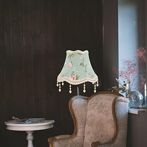 Uonlytech Vintage Bell Clip On Lampshade Fabric Lamp Cover Chandelier Lamp Shades for Chandeliers Lights Table Floor Wall Lamps Ceiling Lamp