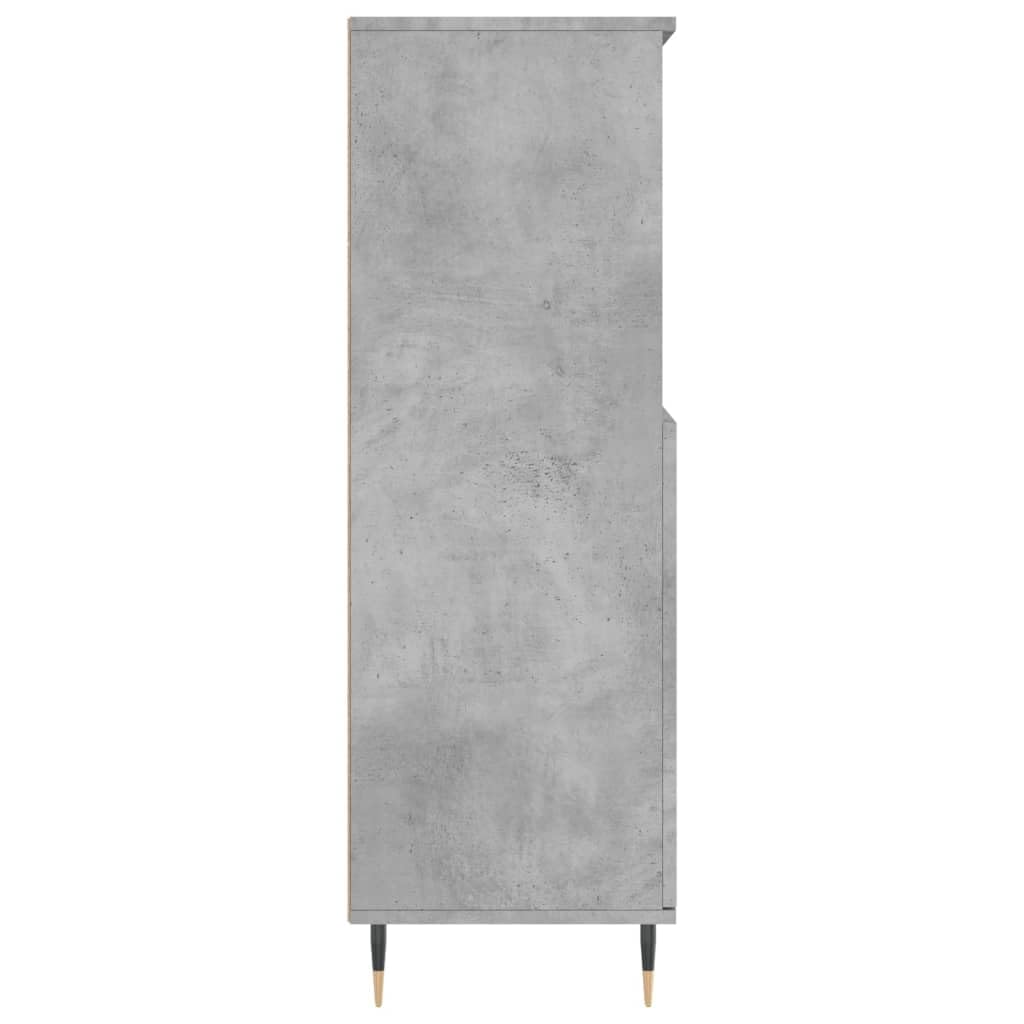vidaXL Highboard Betongrau 60x36x110 cm Holzwerkstoff