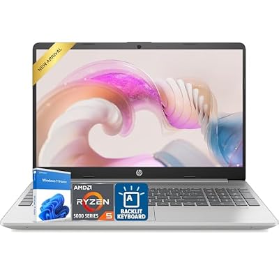 HP 255 G9 15.6 Inch FHD Business Laptop, AMD Ryzen 5 5625U CPU, 32GB RAM, 1TB SSD, Wi-Fi 6 & Ethernet, Backlit Keyboard, Windows 11 with Office 365 for Web, Long Battery Life for Everyday Use