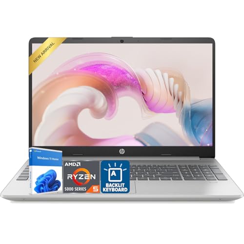 Image of HP 255 G9 15.6 Inch FHD Business Laptop, AMD Ryzen 5 5625U CPU, 32GB RAM, 1TB SSD, Wi-Fi 6 & Ethernet, Backlit Keyboard, Windows 11 with Office 365 for Web, Long Battery Life for Everyday Use