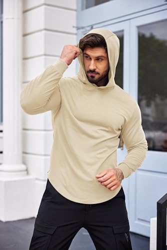 COOFANDY Men's Workout Sweatshirts Long Sleeve Muscle Fit Athletic Gym Hoodies Pullover3