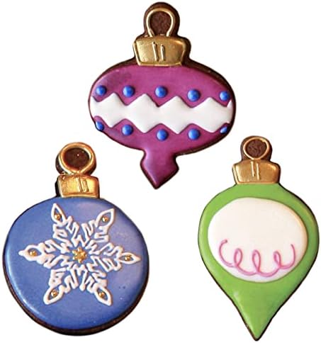 Christmas Ornaments Cookie Cutters 3-Pc Set Made in USA by Ann Clark, Teardrop Bauble, Finial, and Round Ornaments