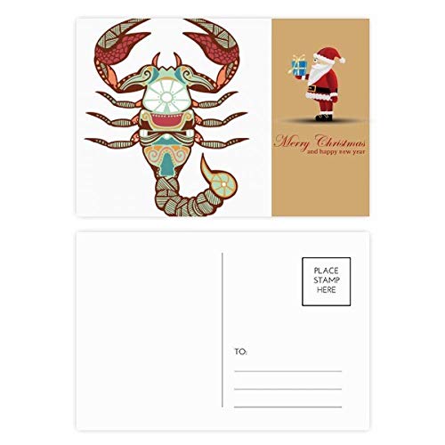 Cartes de remerciement Scorpion et Père Noël lot de 20 originales