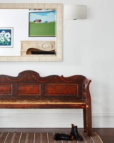 Yosoan Wandleuchte mit Stoffschirme Wandlampe Lampe Wandleuchten mit E27 für Spiegel, Wohnzimmer, Schlafzimmer und Treppe (1 Stk mit weißem Stoffschirme)