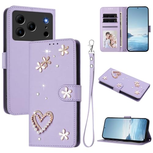 �X�}�z�P�[�X �Ή��@�� for Doogee Note 56 (Pro) / Note 56 Plus �������[�h�y�J�[�h�z���_�[�t�����z �t���b�v�J�o�[ �}�O�l�b�g�o�b�N�� �L�b�N�X�^���h�z Purple