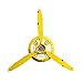 Produktbild JH Wand-Lagerregal Retro Industrie Wind Ornament Flugzeuge Propeller Schmiedeeisen Wanddekoration Wandbehang Bar Anhänger Wanddekoration gelb (Farbe : A)