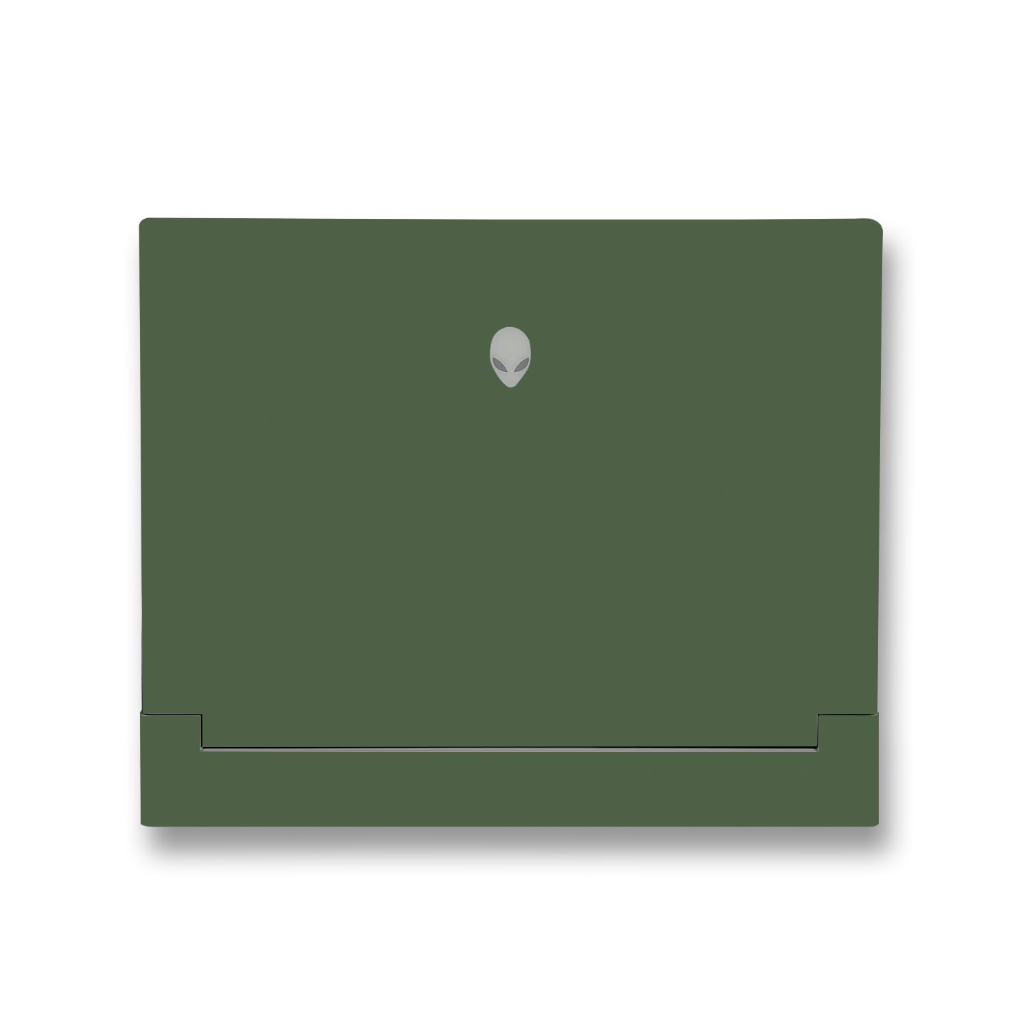 MightySkins Skin Compatible with Alienware X14 R2 (2023) Full Wrap Kit - Solid Olive | Protective, Durable, and Unique Vinyl Decal wrap Cover | Easy to Apply &amp; Change Styles | Made in The USA