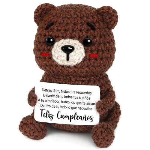 Miniatura 8 de Cherigift Oso Positiva Regalos Cumpleaños Mujer, Oso Hechas A Mano, Originales Regalo Cumpleaños Para Amiga Madre Hermana Mujer 6 X 5 X 9.5 Cm