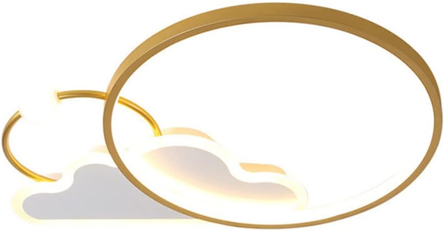 HIL Dimmable Children's Room LED Ceiling Light Bedroom Ceiling Light Cartoon Clouds with Remote Control Lamps Chandelier Living Room Bedroom Kitchen Dinning Room Corridor Balcony,Gold 40 * 6CM/30W
