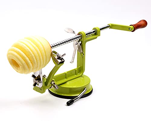 Rsvp International Green Apple Slicer, Corer, & Peeler | Suctions To Countertop | Cuts Perfect .25" Slices | Durable & Strong #TOP1