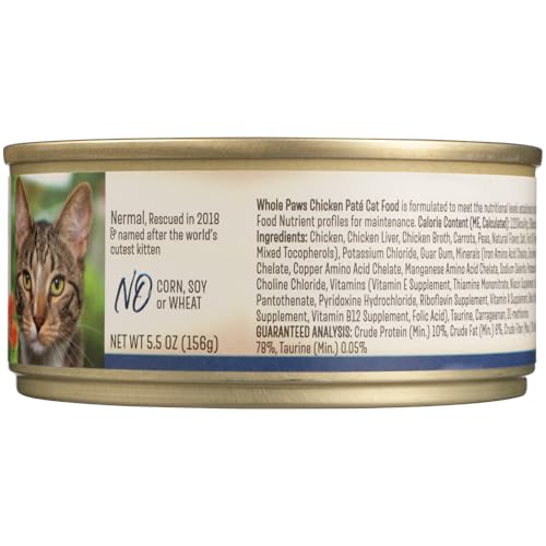 Image of Whole Paws, Grain-Free Wet Cat Food, Chicken Pate, 5.5 Ounce