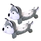FITYLE Tier Figur Skating Soaker Klinge Blankie Schlittschuhe Anti-Rost Chipping Deckt Schutz Kinder, Huskie