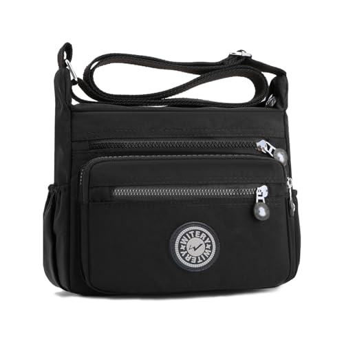 Bolso cruzado de nylon para mujer, impermeable y ligero miniatura 1