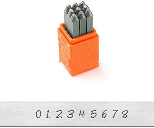 Jewerly Stamp Handstamping Steel Gold Silver Metal Stamps Leather DIY Custom Logo Name Jewelry Tools Number Alphabet Set Puncher - (Color: Number Set)